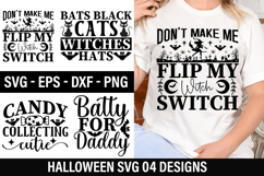 Halloween SVG Design - Bats Black Cats Witches Hats Product Image 1