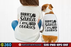 Sorry santa i ate the cookies SVG, Christmas Dog SVG Product Image 2