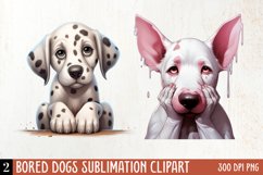 Bored Dogs Sublimation Clipart Product Image 1
