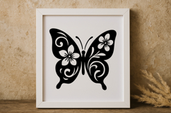 Elegant Floral Butterfly SVG Product Image 1