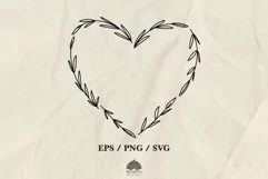 Floral heart frame SVG PNG EPS Product Image 1