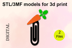 Paper Clips, Easter Carrots STL/3MF files for 3D Printing Product Image 1