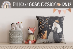 Halloween Pillow Design, Witch Pillow Template, Cat PNG Product Image 1