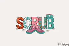 SCRUB PNG, Nurse Sublimation PNG PNG Product Image 1