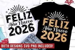 Feliz Año Nuevo 2026 SVG | Spanish New year 2026 Shirt PNG Product Image 1