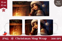 Christmas Mug Wrap Design, Christmas Coffee Cup Design Product Image 1