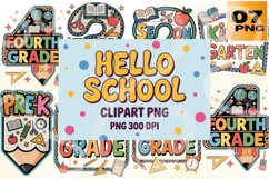 Back to School Clipart PNG - 300 DPI Product Image 1