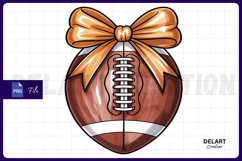 Coquette Football Png, Football Clipart Design Product Image 1