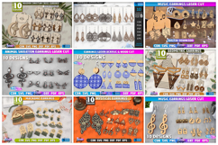 400 Earrings Mega Bundle Laser Cut,Wood Engraved Jewelry SVG Product Image 2