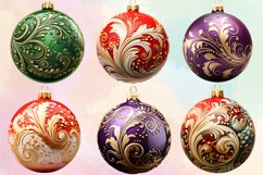 Christmas Bauble Sublimation Clipart, Christmas PNg Product Image 2