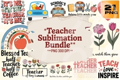 Teacher PNG Sublimation Bundle 21 Product Image 1