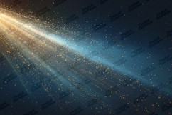 Golden Blue Light Rays &amp; Particles Background Product Image 1