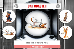 Judgmental Dog Car Coaster Product Image 1