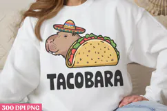 Tacobara PNG, Funny Capybara Sublimation PNG Product Image 1