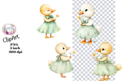 Duck, Watercolor, Ephemera, PNG, Clipart Product Image 1