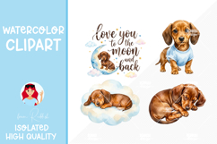 26 Cute Sausage Dog PNG Set for Baby Design, Nursery, Prints Product Image 3