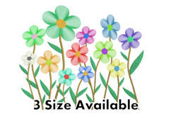 Multicolor Spiral Flower Embroidery Design Set Product Image 1