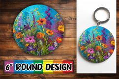 Floral Pattern Circle Sublimation Assortment Product Image 1