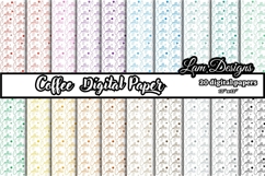 coffee digital papers, Coffee pattern, Coffee background Product Image 1