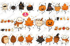 Fall Halloween Pumpkin Ghost Friends PNG, Halloween Ghost Product Image 1