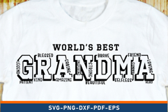 World&#039;s Best Grandma, Mom Shirt SVG, Mothers Day SVG File Product Image 1