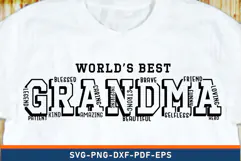 World's Best Grandma, Mom Shirt SVG, Mothers Day SVG File Product Image 1