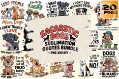 Sarcastic Dog Quote PNG Bundle Product Image 1