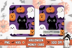 Cartoon Halloween Money Card, Cartoon Black Cat Money Card Product Image 1
