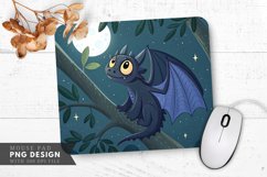 Curious Night Dragon on a Branch Mouse Pad PNG Design Product Image 1