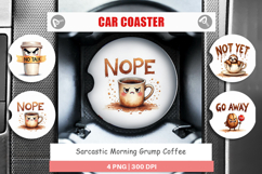 Morning Grump Coffee Car Coaster Product Image 1