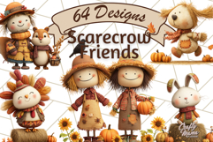 Scarecrow Festival Friends PNG Clipart Product Image 1