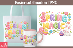 Hello Easter Bunny sublimation Stitched Easter sublimation Product Image 1