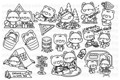 Animal and Camping Clipart - Cute Animal Camping Product Image 1