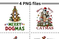 Merry Dogmas &amp; Catmas PNG, Funny Pet Christmas PNG Product Image 2