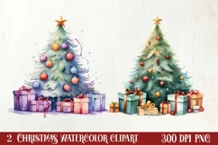 Christmas Tree Collection Clipart, Christmas PNG Product Image 1