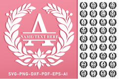 Monogram Flourish Split Letters SVG Bundle Cut Files Product Image 28