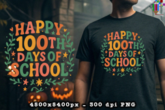 Happy 100th Days of School Sublimation Design Product Image 1