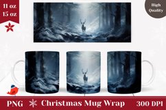 Winter Deer Mug Template, Christmas Coffee Cup Design Product Image 1