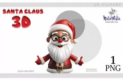 3D santa claus,santa claus clipart,3D christmas,christmas Product Image 1