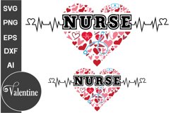 Nurse SVG Design | Valentine&#039;s Day SVG PNG Product Image 2