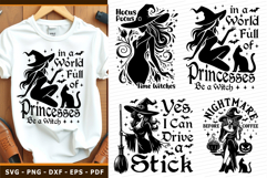 Halloween SVG T Shirt Designs, Witch SVG Product Image 1