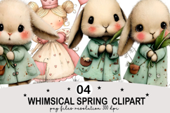 Whimsical Spring Clipart png Whimsical Spring Watercolor png Product Image 1