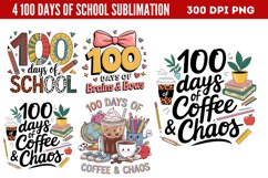 100 Days Of School Sublimation PNG Product Image 1