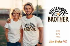 Volleyball brother svg, SVG files for cricut, laser cut file Product Image 1