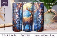 Christmas Deer Sublimation Design, Christmas Tumbler Wrap Product Image 1