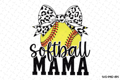 Softball mama SVG Design | Svg Cut Files Product Image 1
