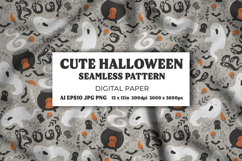 Halloween Seamless Digital Paper, Cute Pattern Design Product Image 1