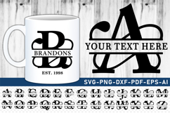 Monogram Flourish Split Letters SVG Bundle Cut Files Product Image 22