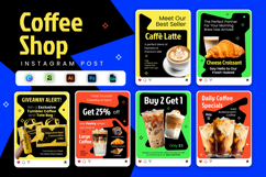 Vibrant Abstract Coffee Shop - instagram Post Product Image 1