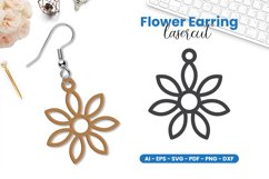 Flower Earring Lasercut Product Image 1